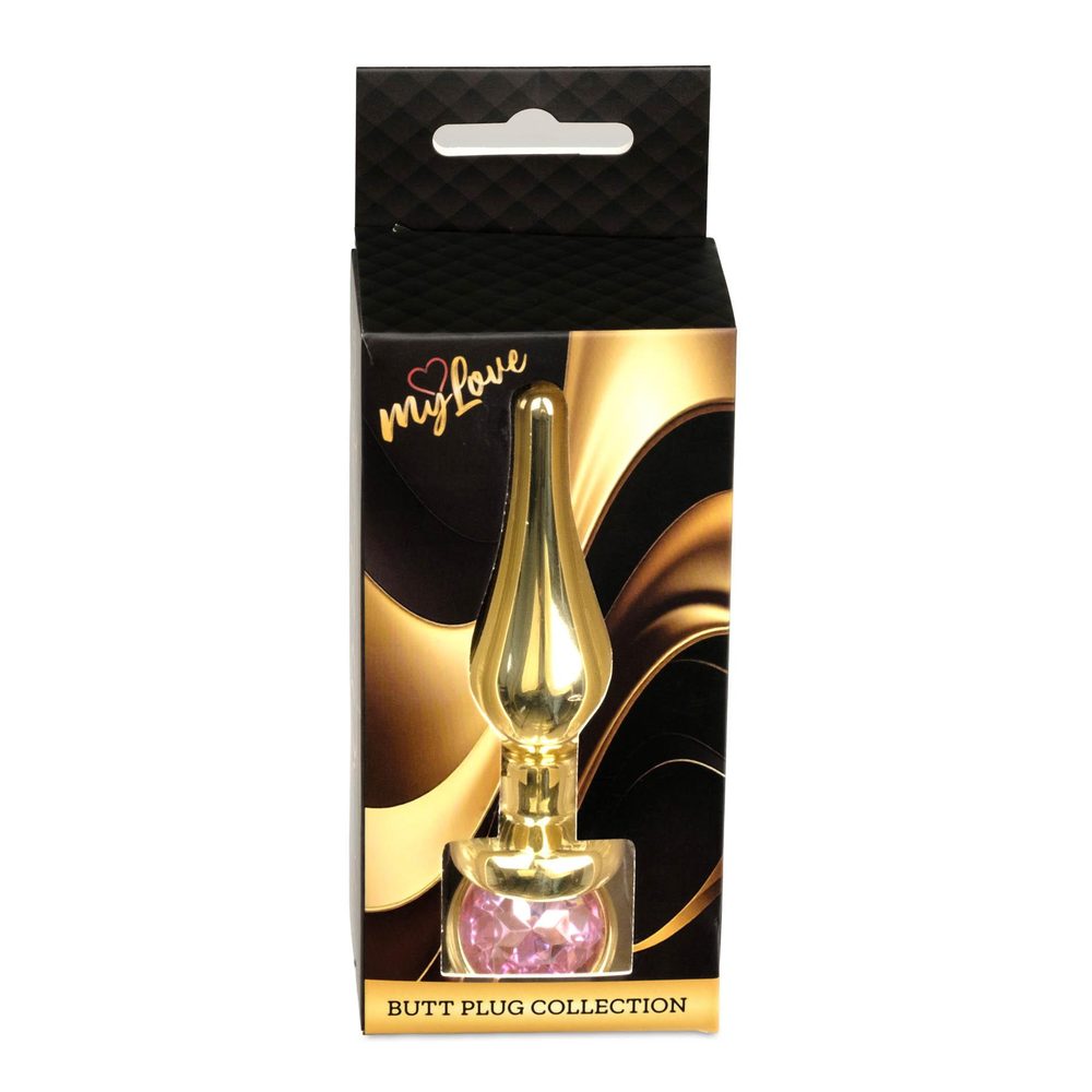 Korek analny różowozłoty z diamentem MyLove Toys 9,5 cm