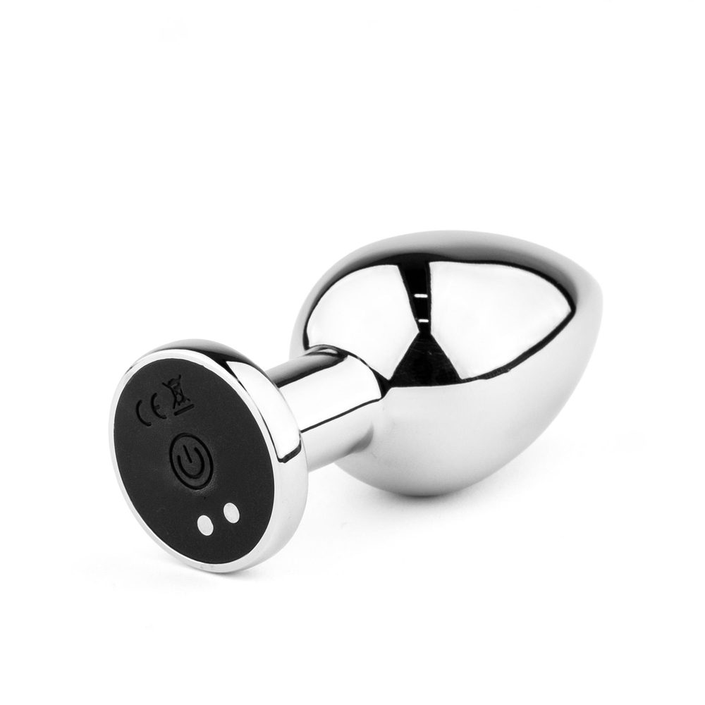 Metalowy wibrujący korek analny L z pilotem USB HeavyFun