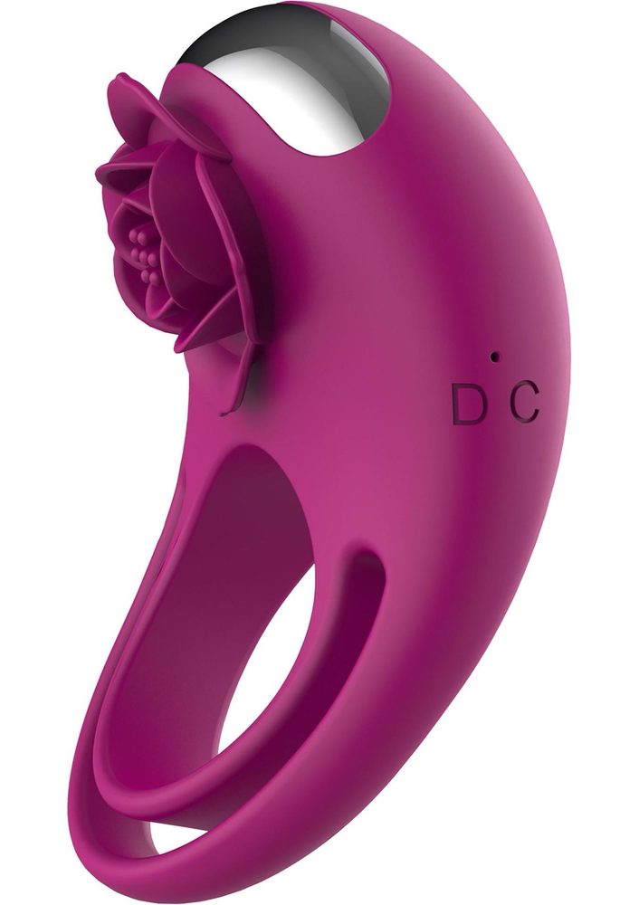 Pierścień wibrujący Put A Ring On It ToyJoy fuksja pilot USB