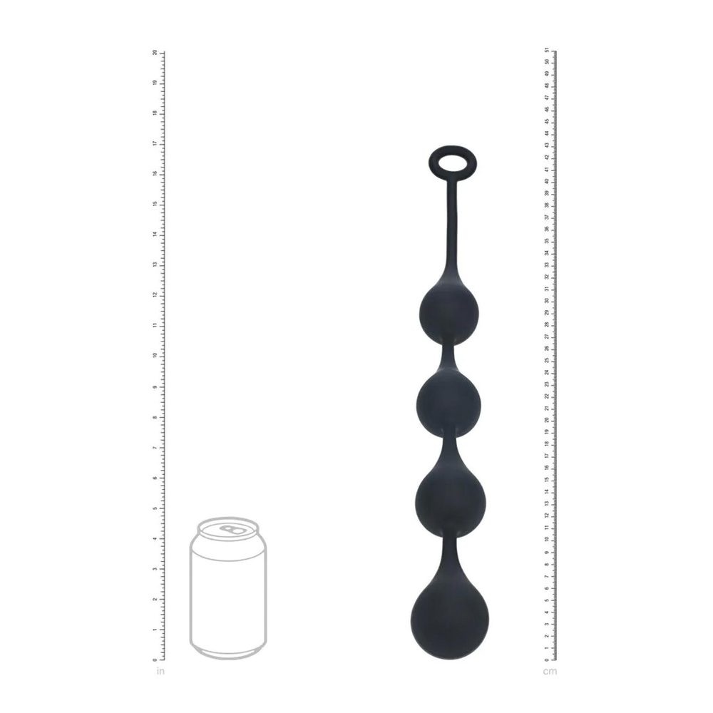 Kulki analne silikonowe Levelz kropla wody 40mm czarne