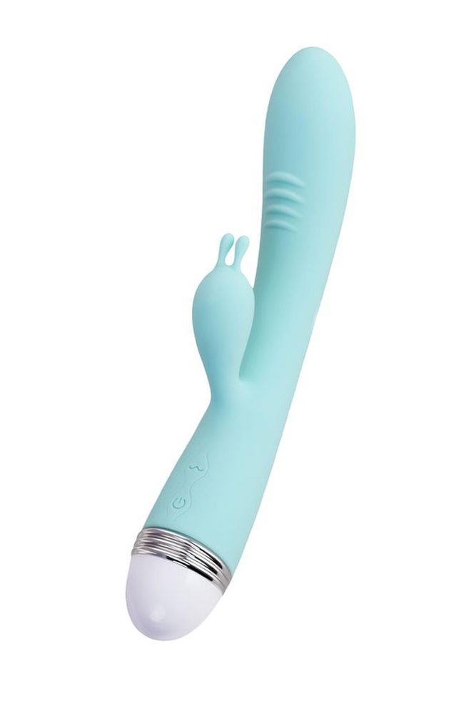 Wibrator króliczek Flovetta Iris silikonowy miętowy USB 22 cm