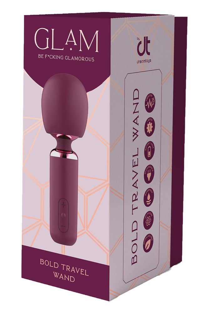 Wibrator wand Glam Bold silikonowy USB 18 cm