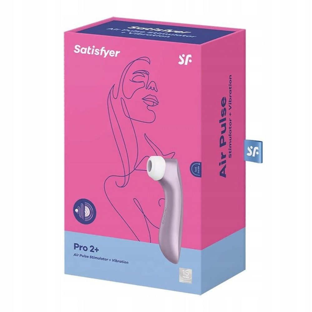 Bezdotykowy masażer łechtaczki Satisfyer Pro 2+ fioletowy USB 16 cm
