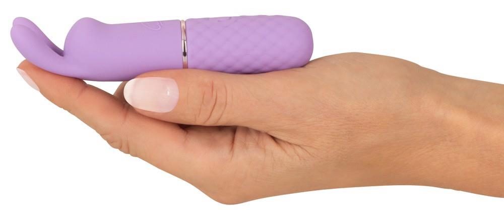 Mini wibrator króliczek Cuties fioletowy USB 10,8 cm