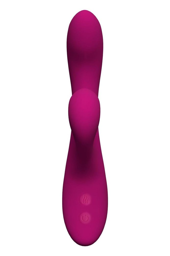 Wibrator króliczek Blush Quinn bordowy silikonowy USB 23 cm