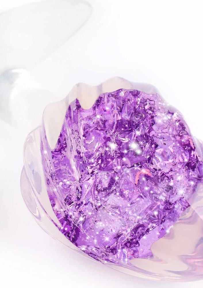 Korek analny ToyJoy Crystal Medium fioletowy 9,5 cm