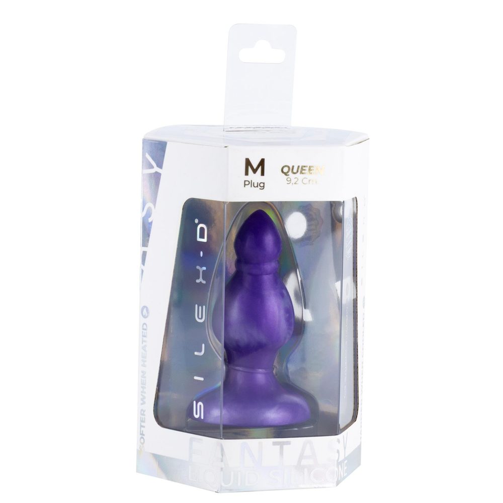 Korek analny termoreaktywny Queen Silexd M 9,6 cm