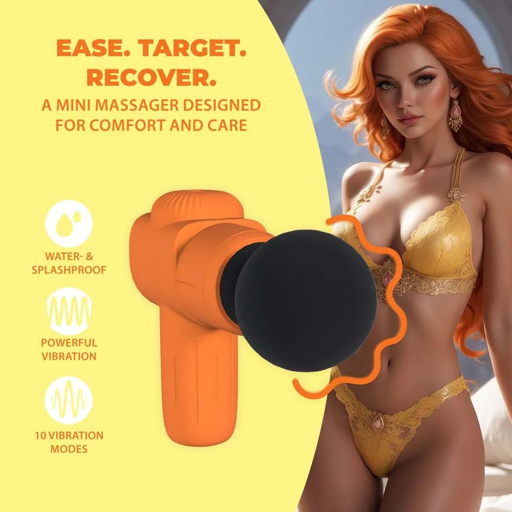 Mini Rechargable Microboost Massager - Orange