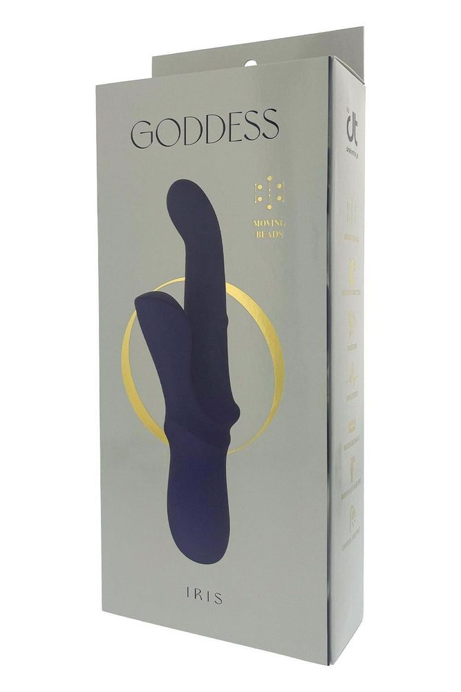 Wibrator króliczek Dreamtoys Iris Duo z kuleczkami niebieski