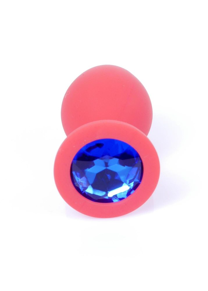 Silikonowa biżuteria analna MyLove Toys czerwona średnia 8 cm