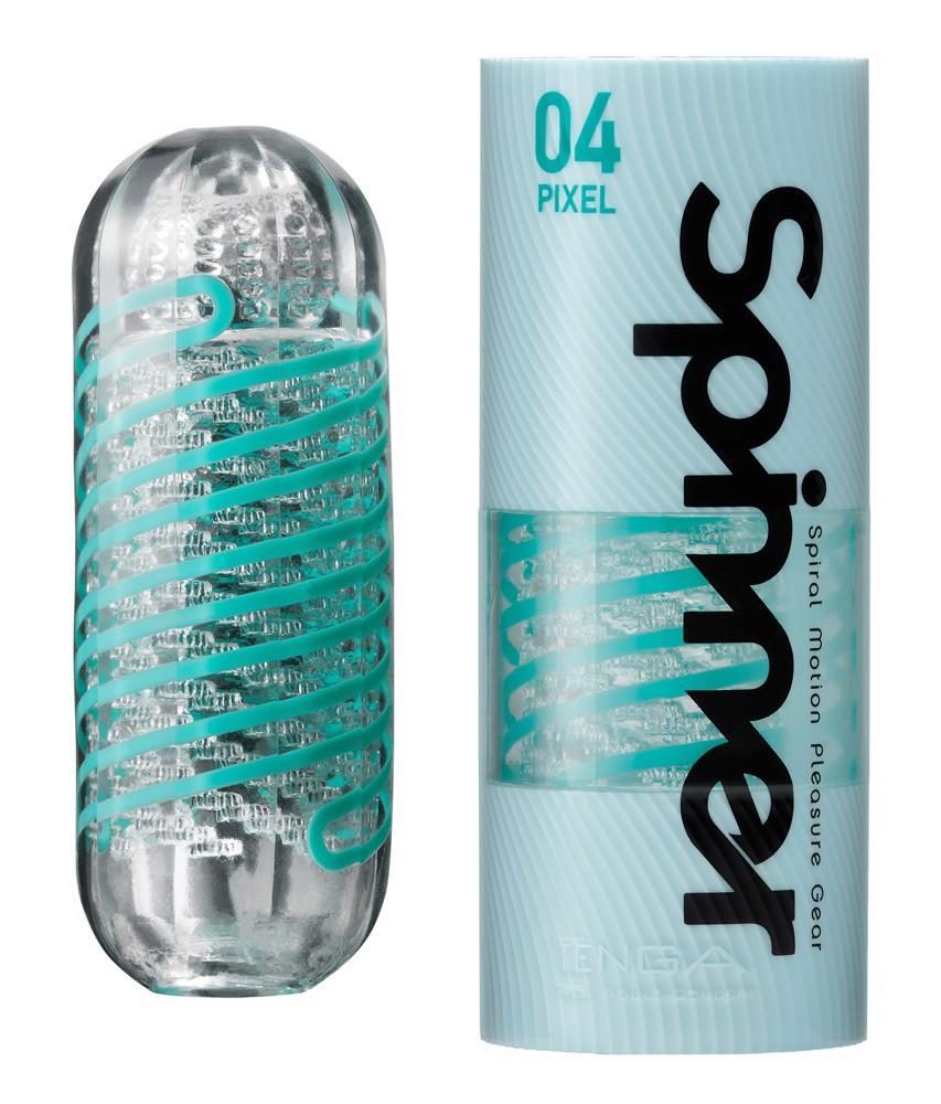 Masturbator spinner Tenga Pixel przezroczysty 13 cm