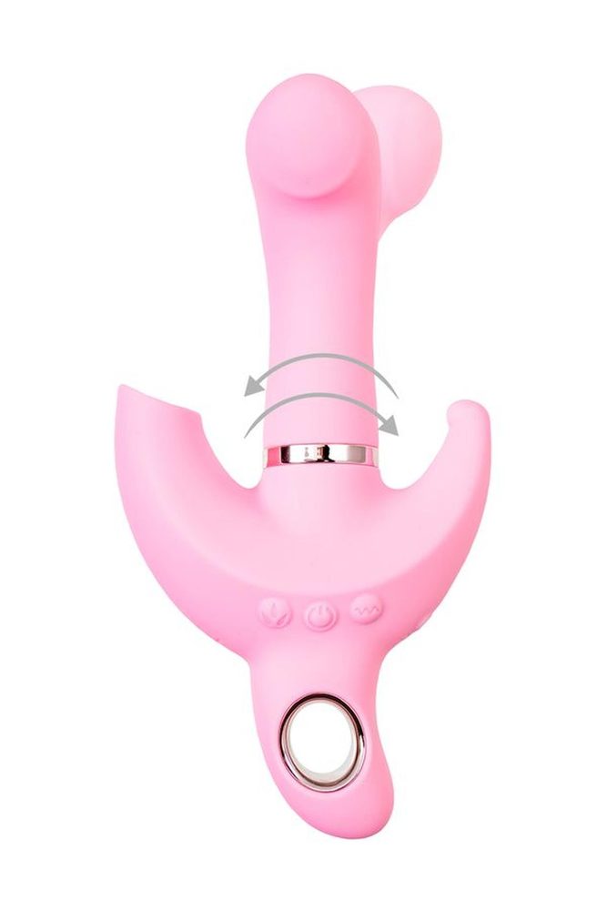 Wibrator króliczek obrotowy JOS Twistme różowy silikonowy USB 19.5 cm