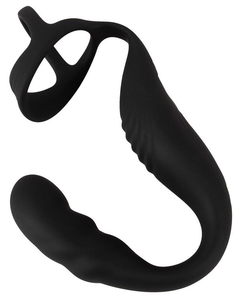 Pierścień erekcyjny Rebel z wibrującym korkiem prostaty USB