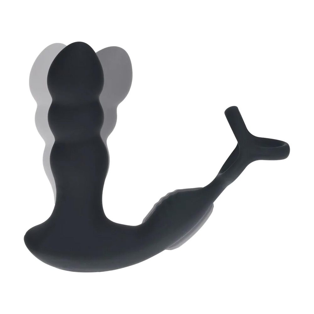 Masażer prostaty z rotującą głowicą Levelz silikonowy czarny 16,8 cm