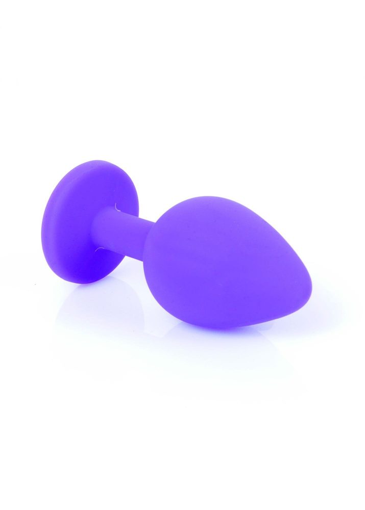 Silikonowy korek analny MyLove Toys fioletowy średni 8 cm