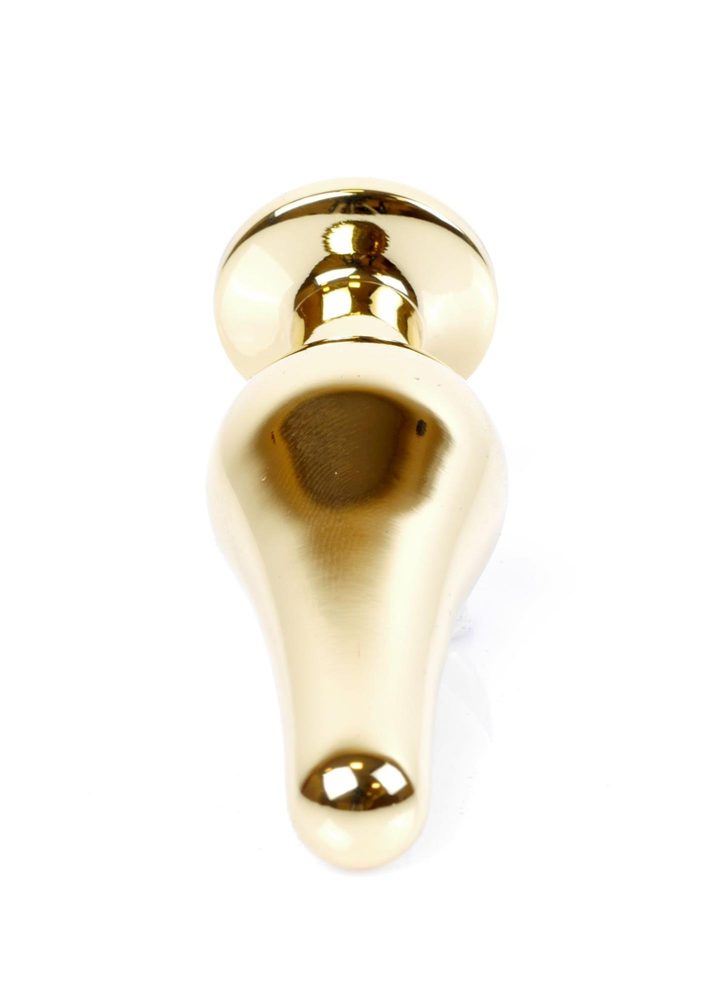 Biżuteria analna stalowa MyLove Toys z diamentem różowa 9,5 cm