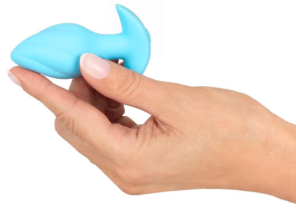 Korek analny wibrujący Cuties niebieski 7 trybów USB