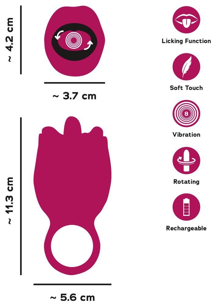 Wibrator z wirującym językiem You2Toys silikonowy USB