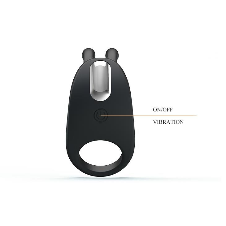Pierścień wibrujący Pretty Love silikonowy z króliczkiem USB 7,5 cm