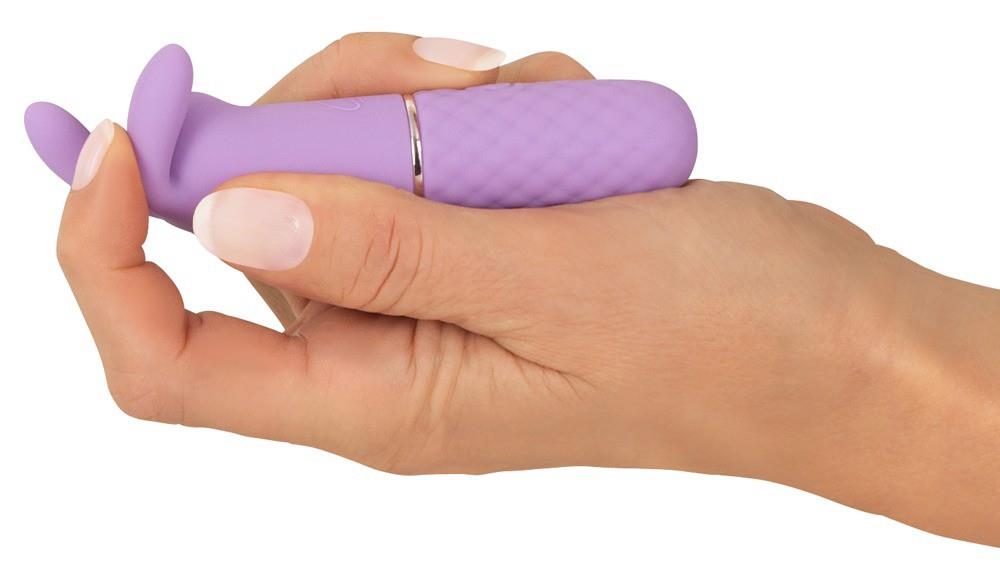 Mini wibrator króliczek Cuties fioletowy USB 10,8 cm