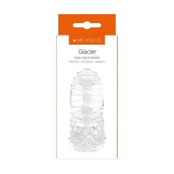 Masturbator dwustronny Me You Us Glacier przezroczysty TPE 14,5 cm