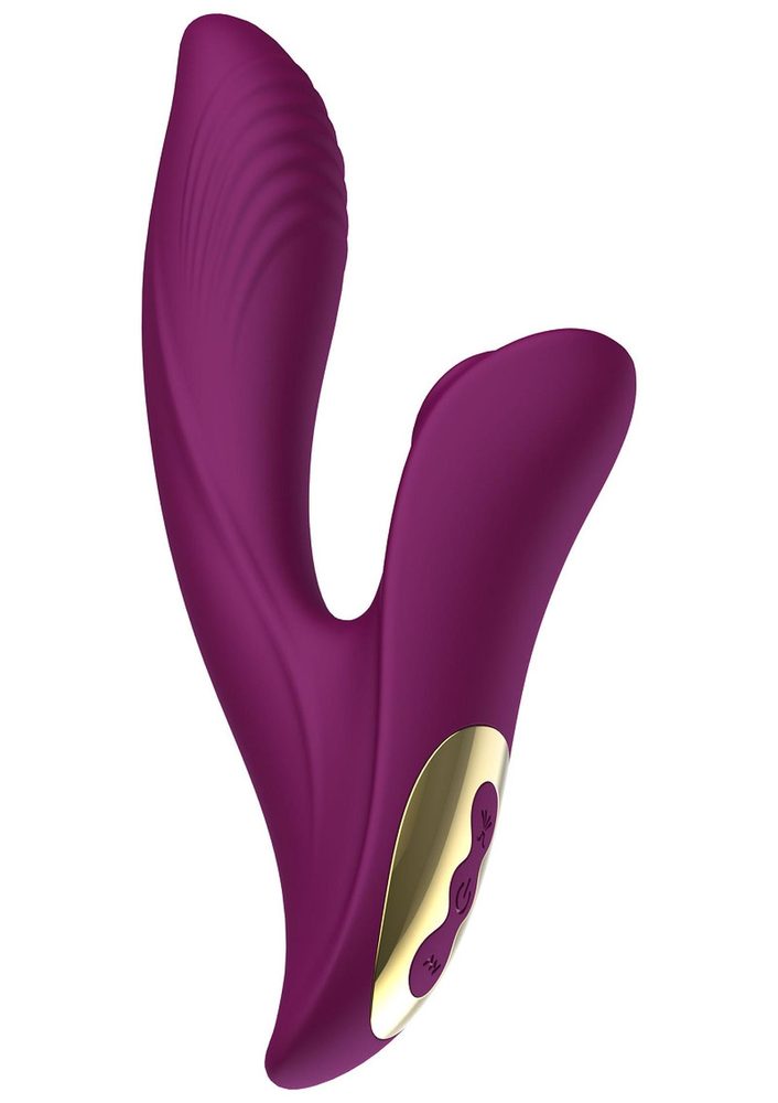 Wibrator silikonowy Athena Tapping Sensation fioletowy USB 20.5 cm