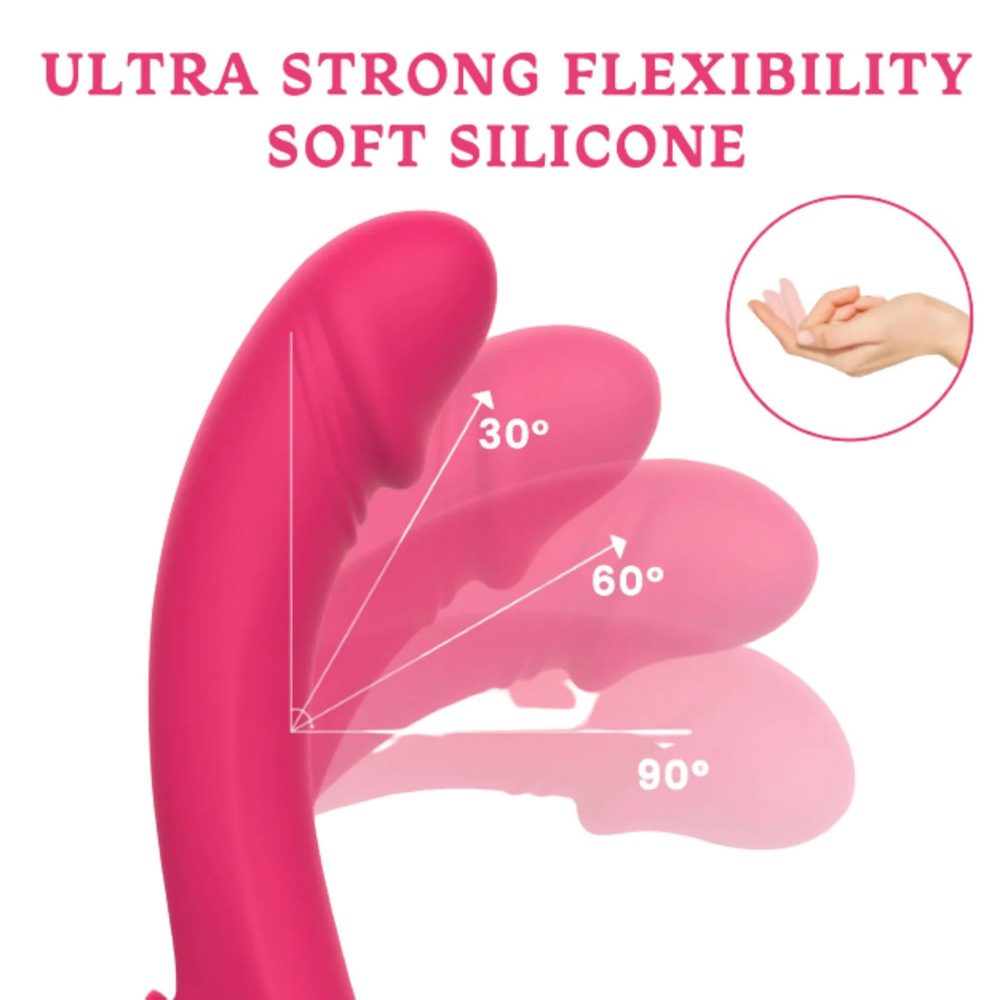 Wibrator punktu G Vibey elastyczny różowy USB 19 cm