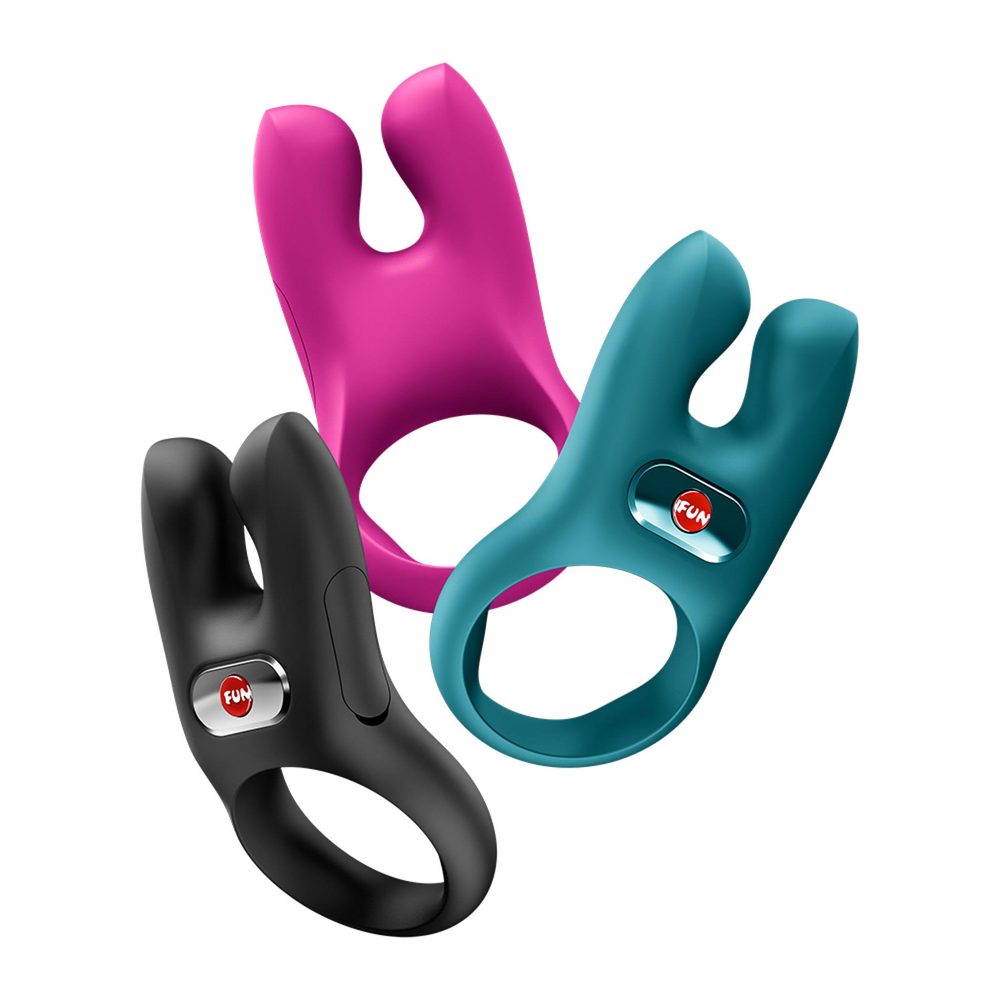 Pierścień erekcyjny wibrujący podwójny Fun Factory Nos zielony USB