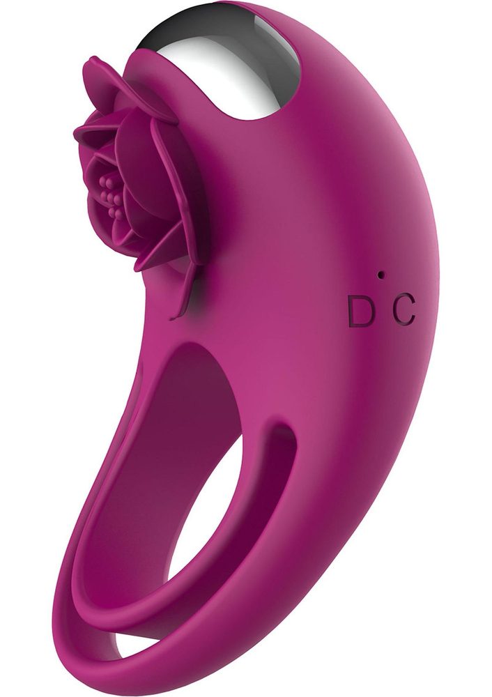 Pierścień wibrujący Put A Ring On It ToyJoy fuksja pilot USB
