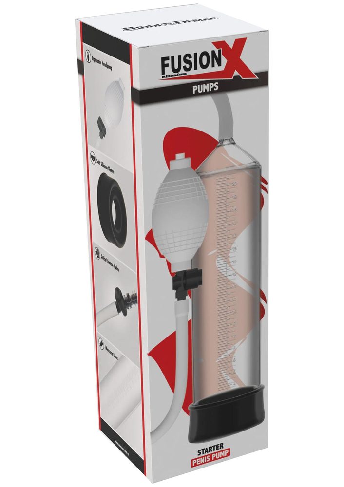 Pompka do penisa Starter Fusion X przezroczysta 20 cm