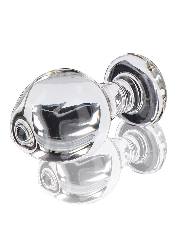 Szklany korek analny Brilliant Star ToyJoy przezroczysty 9 cm