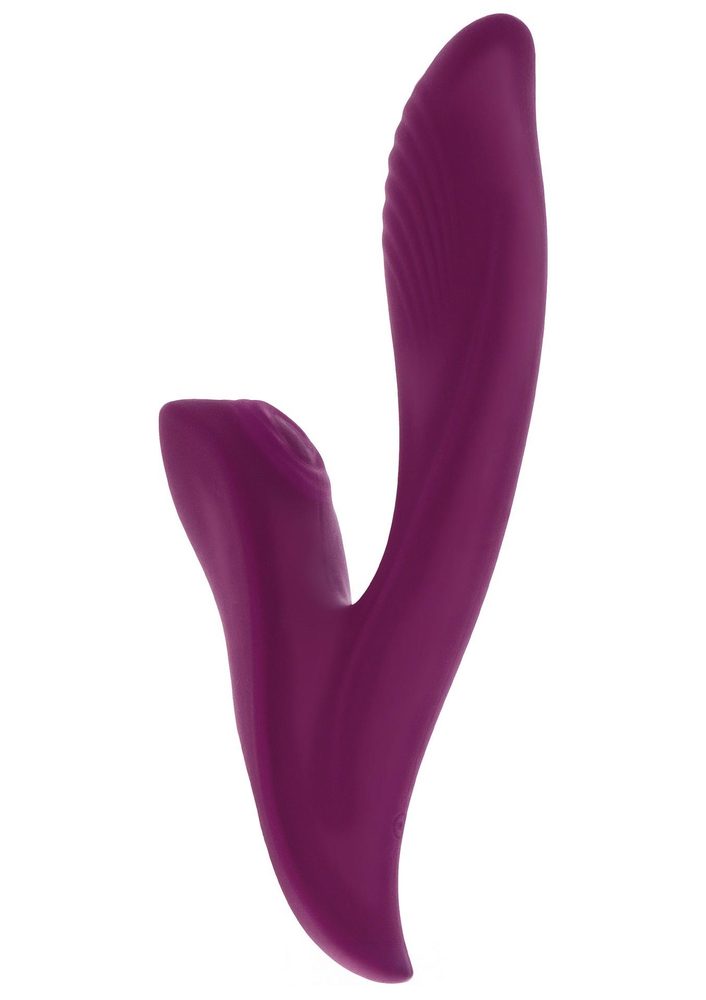 Wibrator silikonowy Athena Tapping Sensation fioletowy USB 20.5 cm