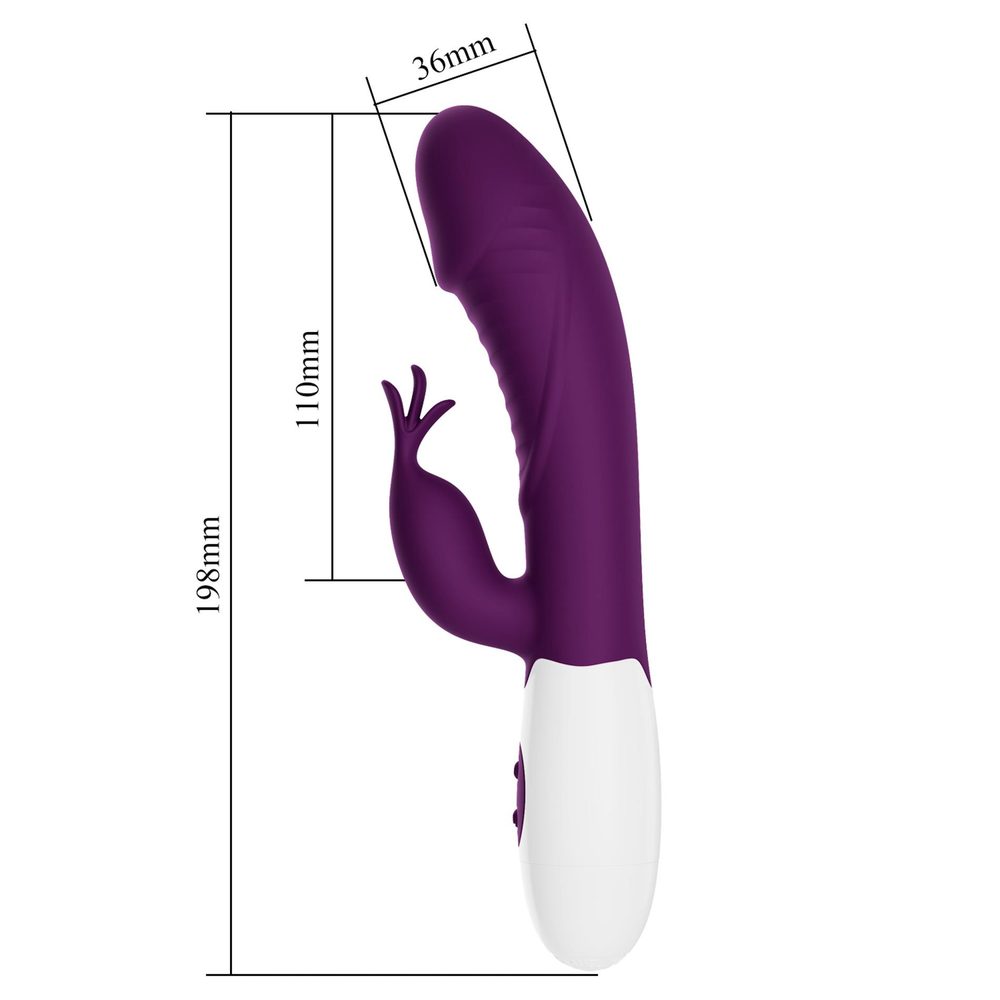 Wibrator króliczek Pretty Love silikonowy 30 funkcji 19 8 cm