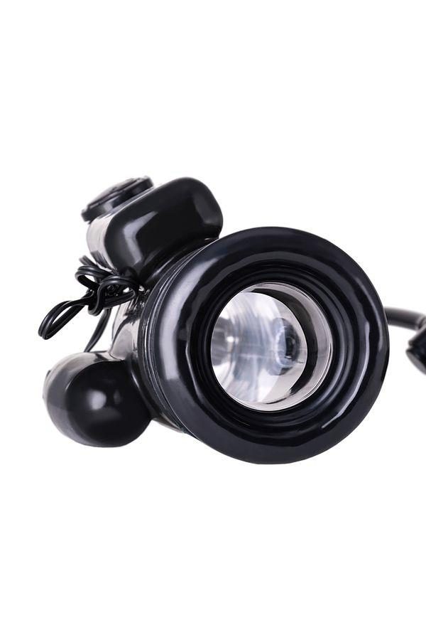 Pompka do penisa z wibracją A-Toys transparentna czarna 22,8 cm
