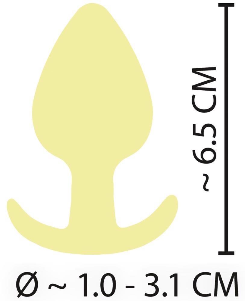 Korek analny Cuties żółty silikonowy 6,5 cm
