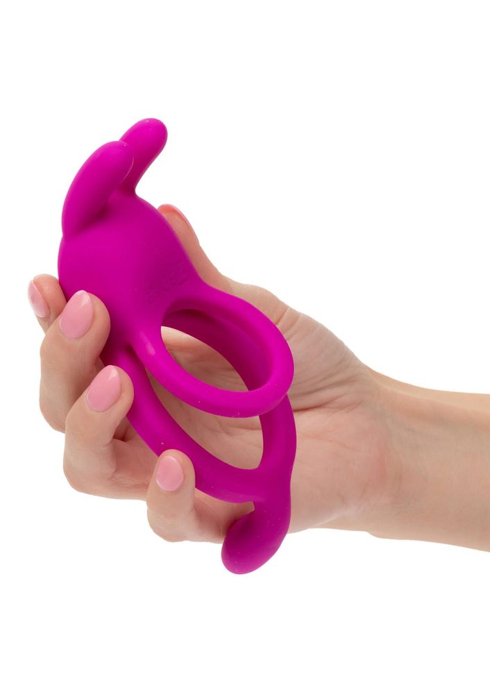 Pierścień wibrujący Calexotics z uszami króliczymi różowy USB