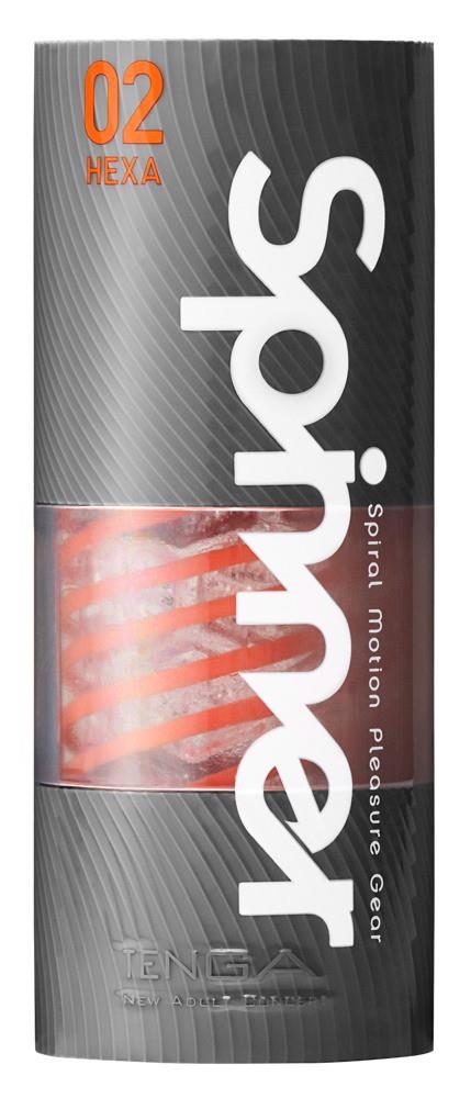 Masturbator spinner Tenga Hexa przezroczysty 13 cm