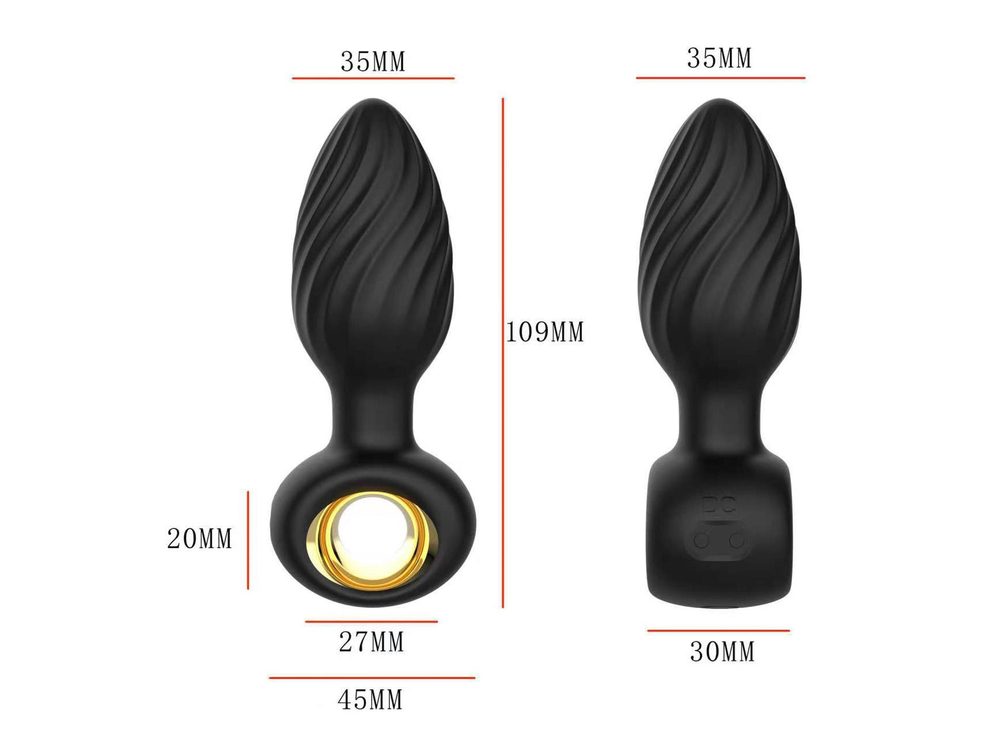 Wibrujący obrotowy korek analny Aisi B Series Cute