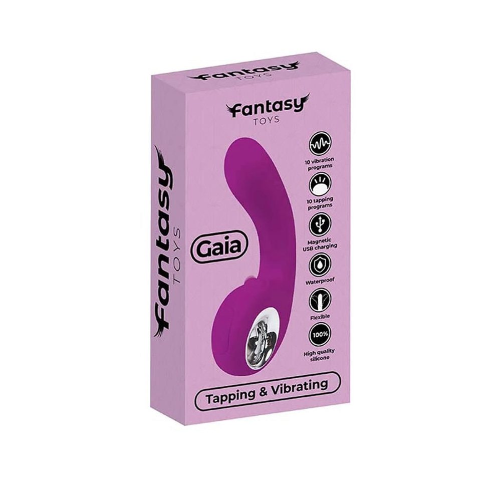 Stymulator punktu G silikonowy Fantasy wibrujący uderzający USB 18 cm