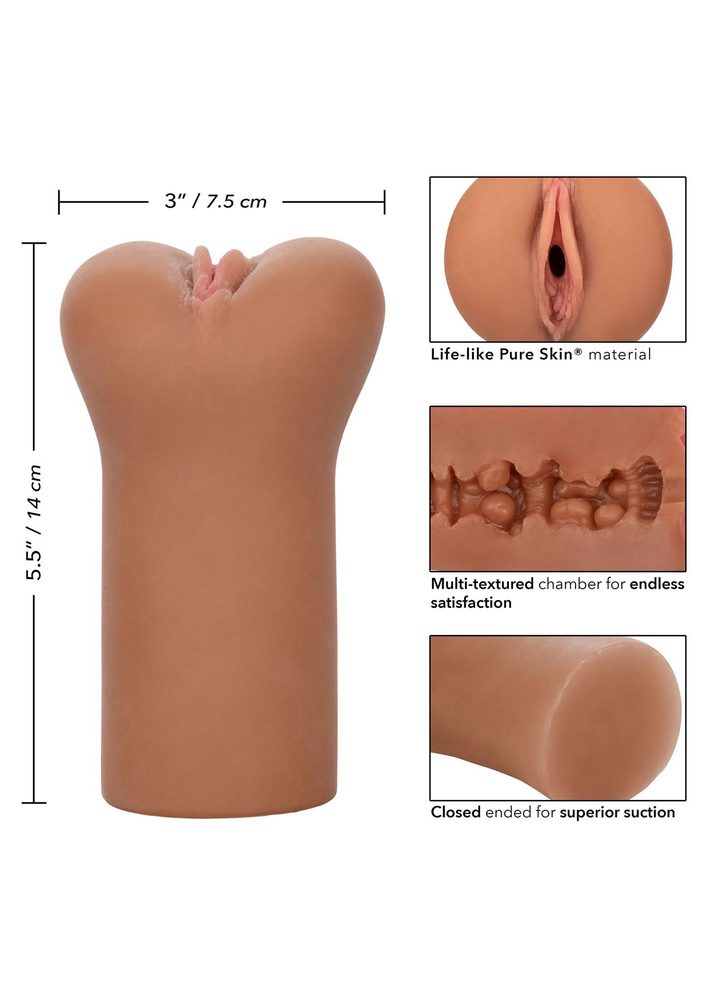Masturbator Boundless Vulva TPE karmelowy 14 cm wodoodporny