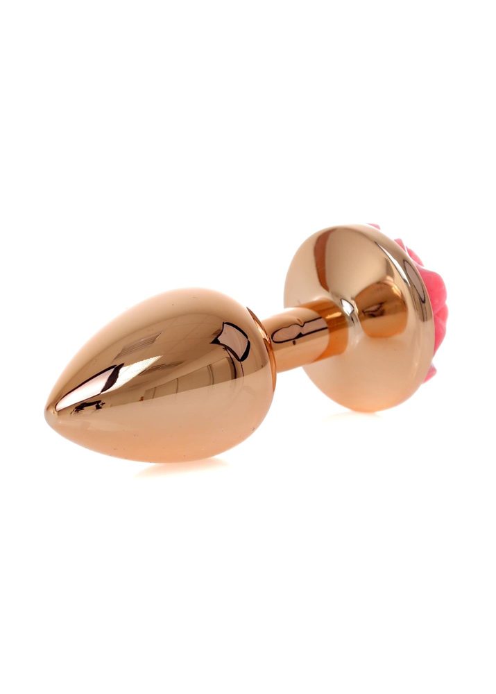 Korek analny z różą MyLove Toys różowy 7 cm