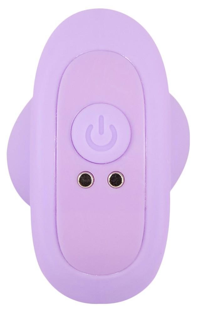 Korek analny wibrujący Cuties fioletowy USB 8 cm