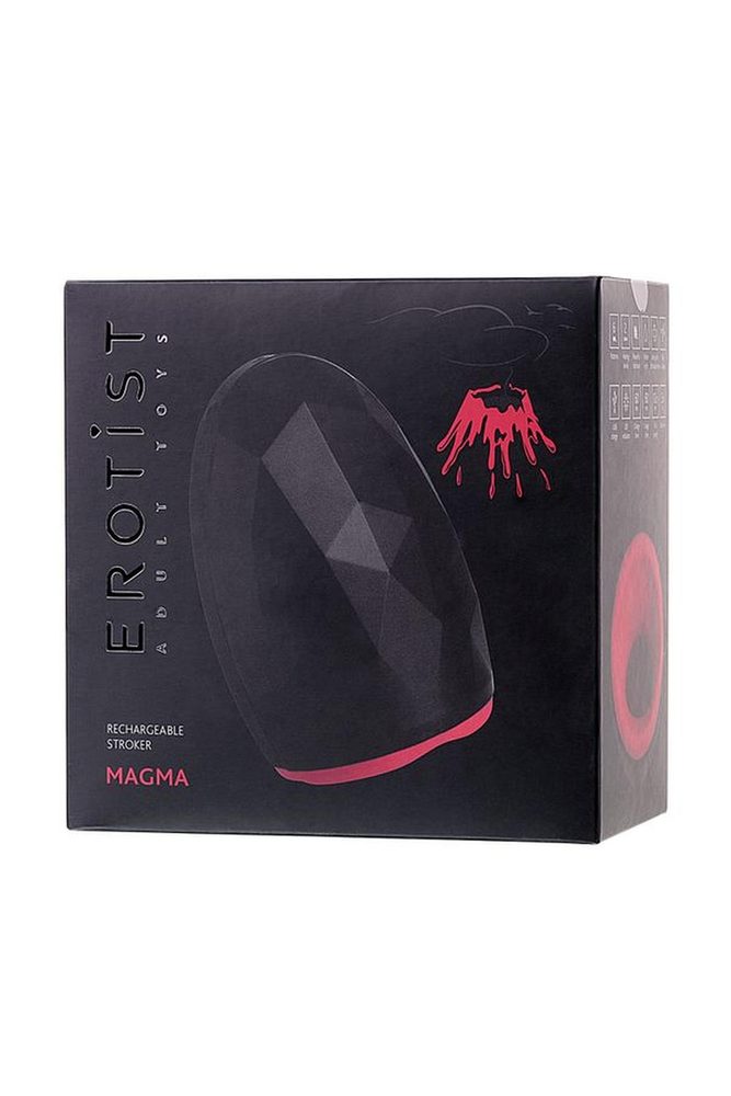 Masturbator Erotist Magma podgrzewany silikonowy czarny doładowywany 12 cm