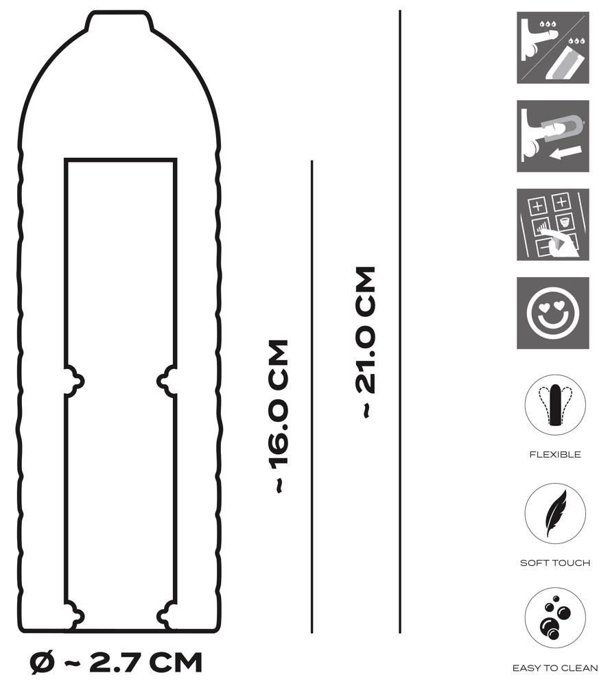 Rękaw silikonowy do Suckomat 3 rozmiar L 21 cm