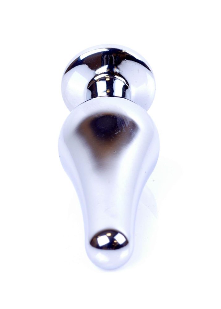 Biżuteria analna srebrna z diamentem MyLove Toys jasnoniebieska 9,5 cm