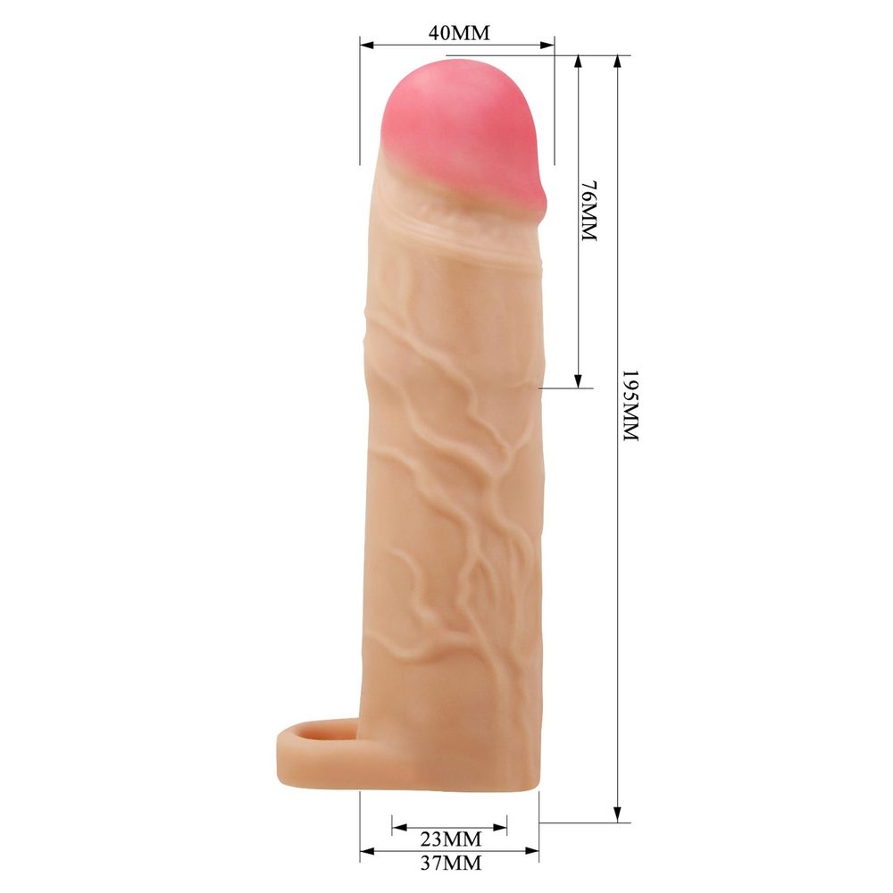 Przedłużka na penisa Pretty Love Gerd Flesh TPR 76 mm