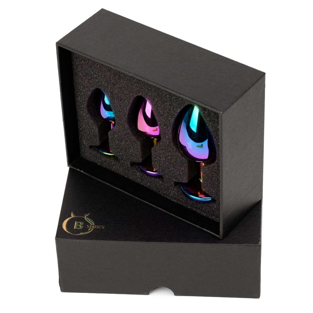 Zestaw korków analnych ze stali nierdzewnej multicolor B Series HeavyFun