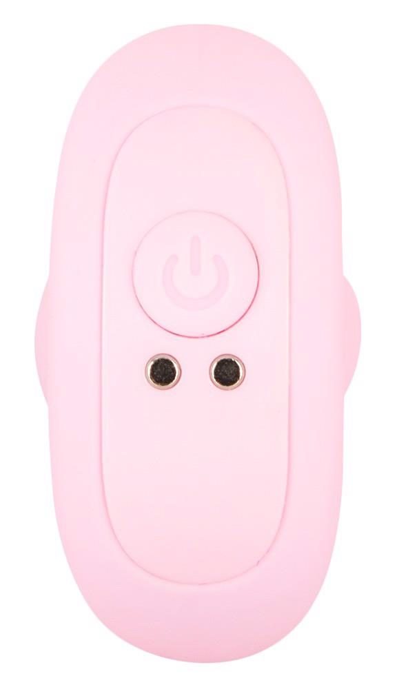 Korek analny wibrujący Cuties silikonowy różowy USB 8 cm
