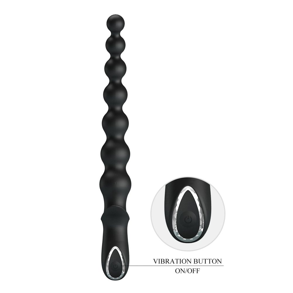 Pręt analny wibrujący Pretty Love Dedron czarny 25 cm USB