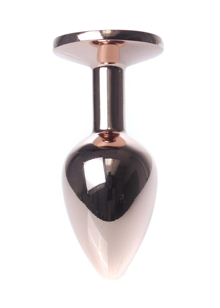 Biżuteria analna stalowa z diamentem MyLove Toys czerwone złoto 7 cm